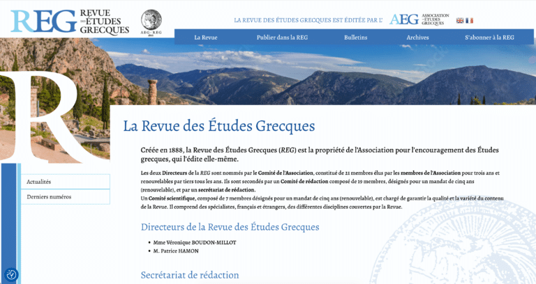Revue Des Etudes Grecques